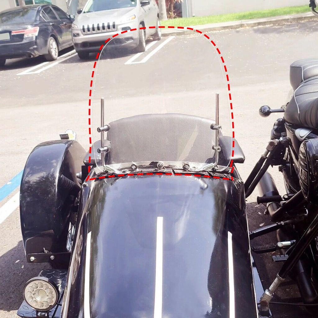 17" Clear Windshield for Universal Scooter Moped Motorcycle