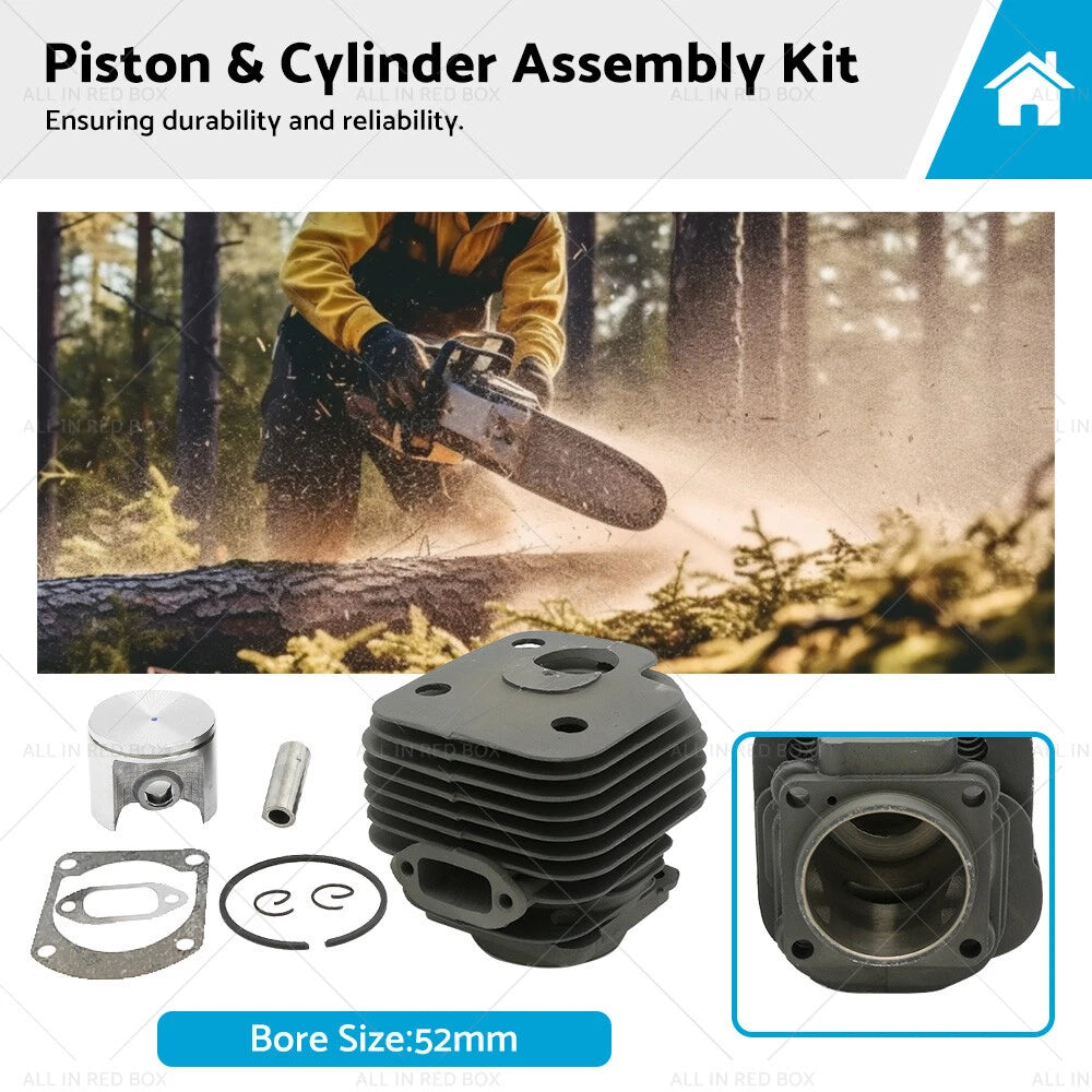 Piston & Cylinder Assembly Kit for Husqvarna 66 268 272 (52mm)