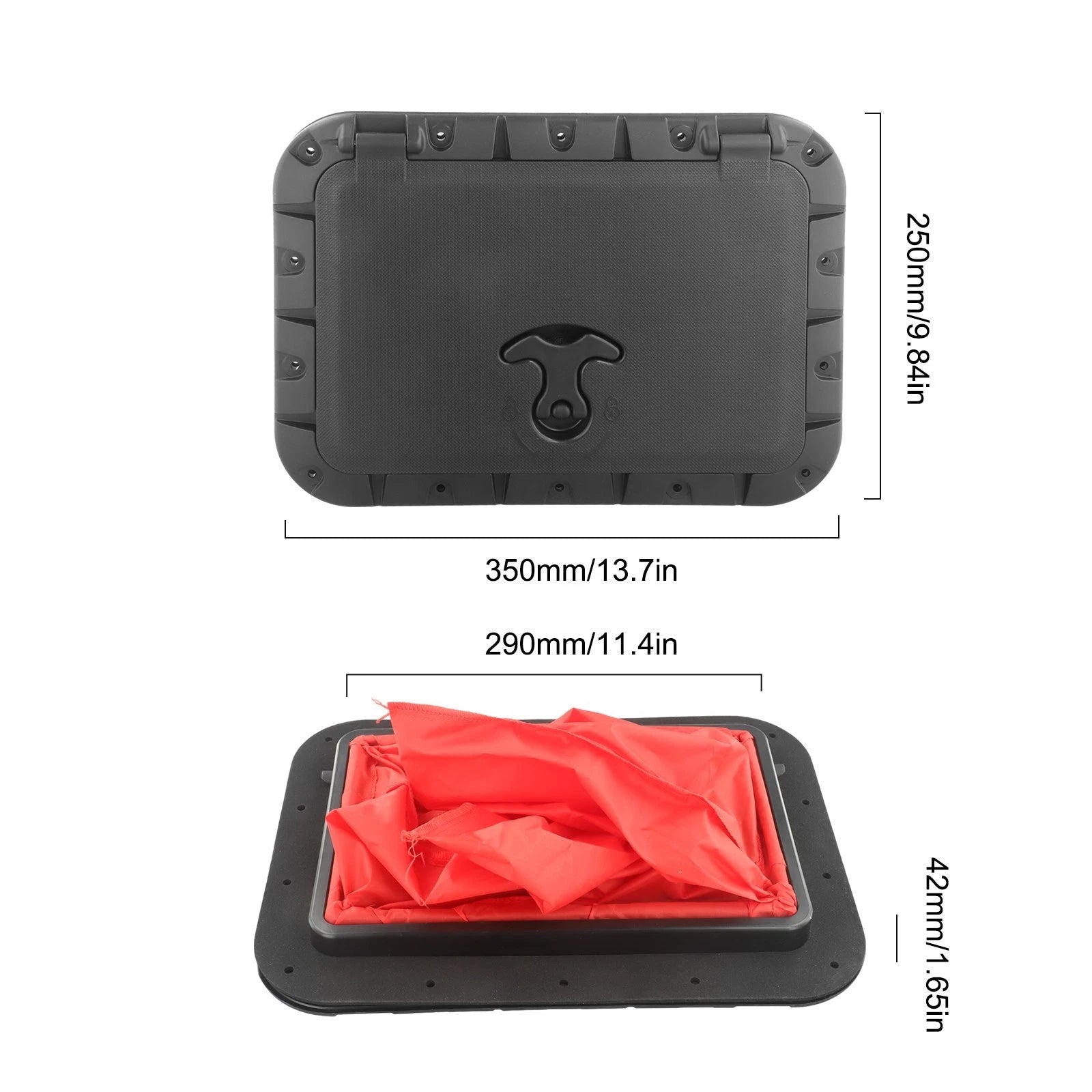Square Hatch Plastic Plate Replacement for Marine Deck (35x25cm)