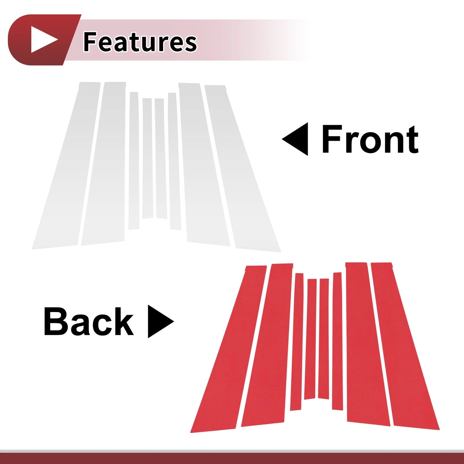 Door Pillar Window Trim for Nissan Tiida 5-Door Hatchback (2005–2010) Silver Tone