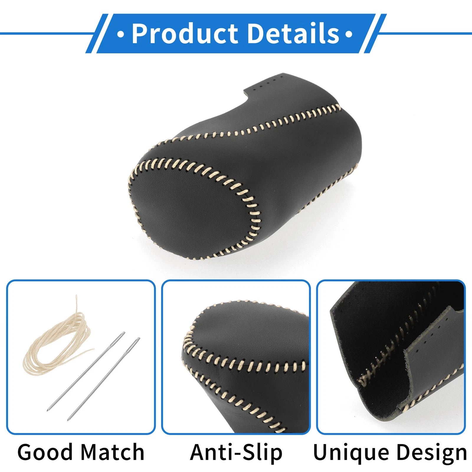 1 Pc Gear Shift Knob Cover for Chevrolet Malibu (2016–2020) Black Beige