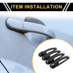 Set of 4 Exterior Door Handle Covers for Dodge Ram 1500  Carbon Fiber