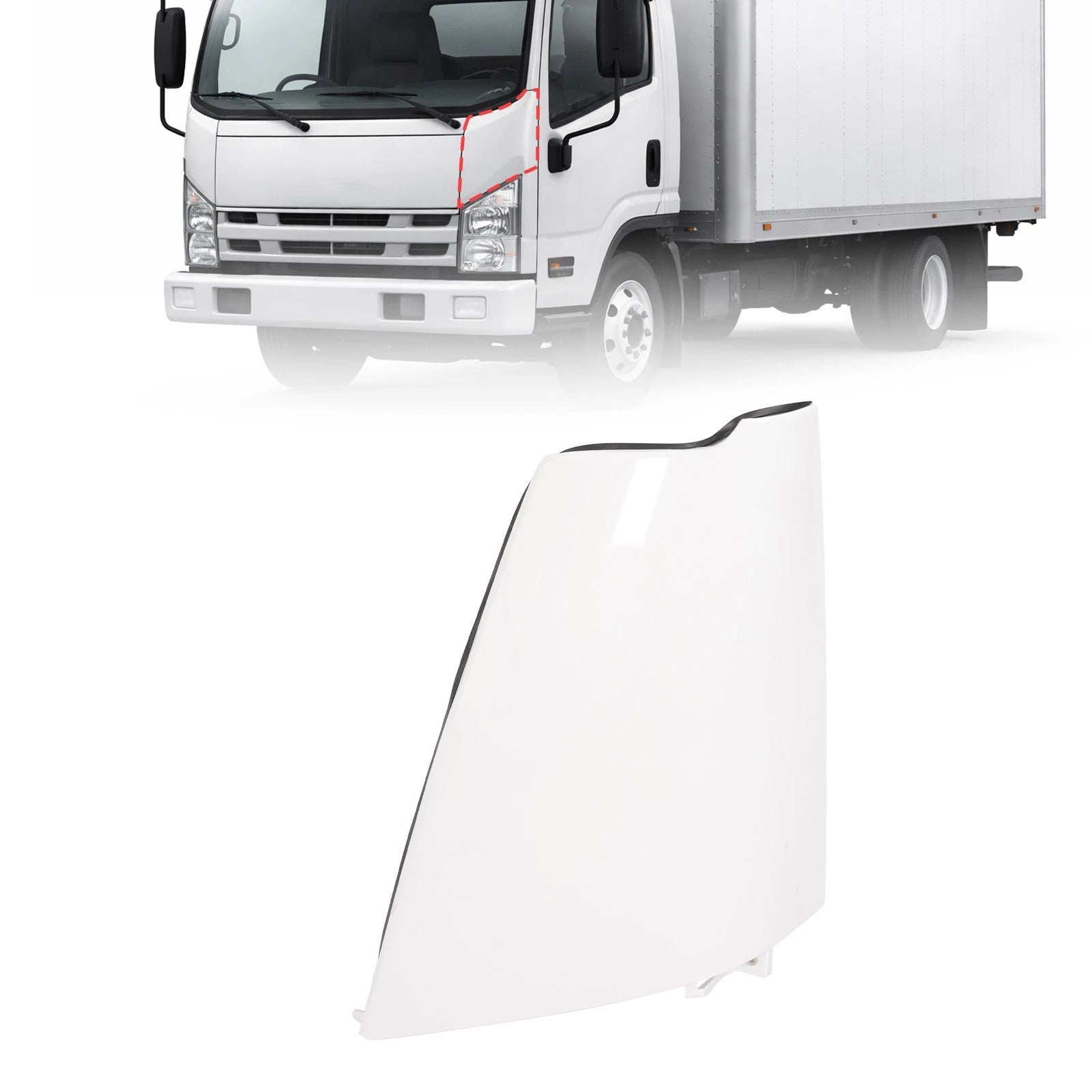 Front Left Side Panel for Isuzu NPR/NPR-HD/NQR/NRR (2005–2008) White