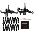 4" Front Drop Lowering Kit with 1" Rotor for Chevy C10 GMC C15 (1973–1987)