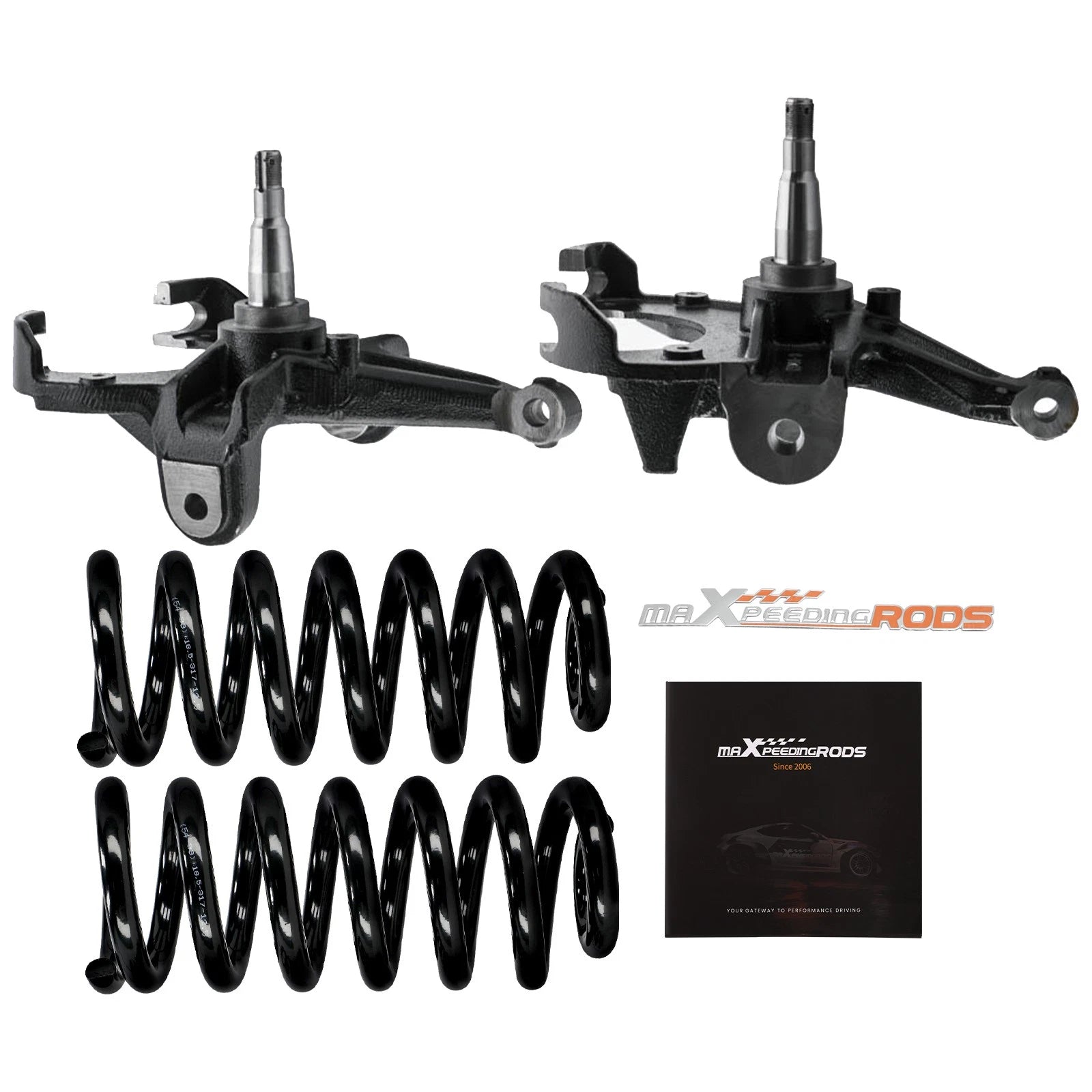 4" Front Drop Lowering Kit with 1" Rotor for Chevy C10 GMC C15 (1973–1987)