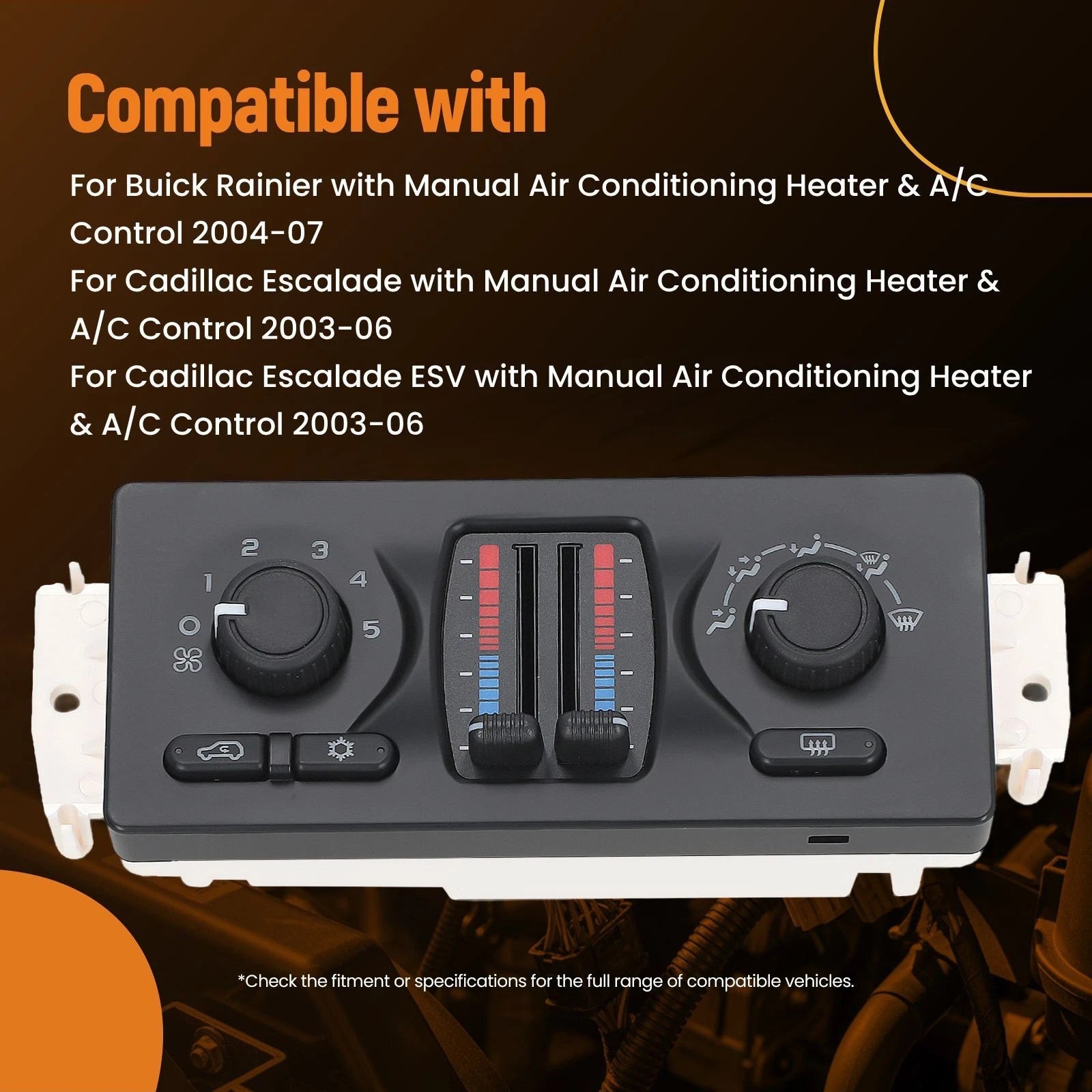 Climate Control Module for Chevy GMC Cadillac (Manual AC)