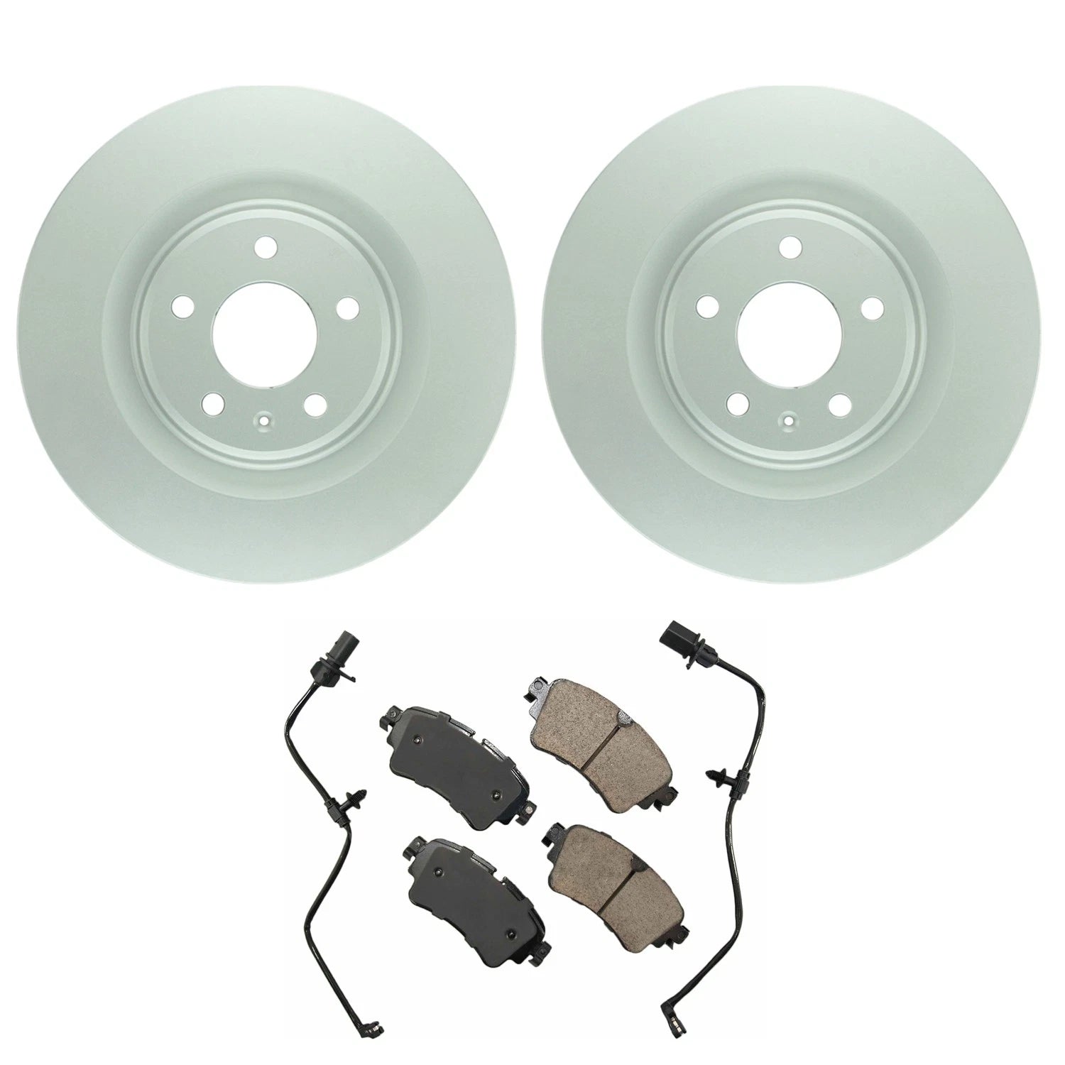 Set of 4 Bosch QuietCast Rear Rotors & Akebono EURO Ceramic Pads for Audi A6 allroad Q5 (2005–2020)