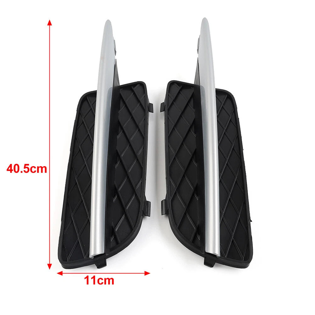 Fog Light Grill Lower Grille with Silver Trim for BMW X5 E70 X6 E71 (2007–2013)