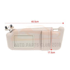 Set of 2 Beige Plush Cloth Sun Visors for Toyota Camry (2006–2011)