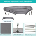 Bimini Top Boat Cover for 4 Bow (Fits 96"L 73"-78"W, 600D)