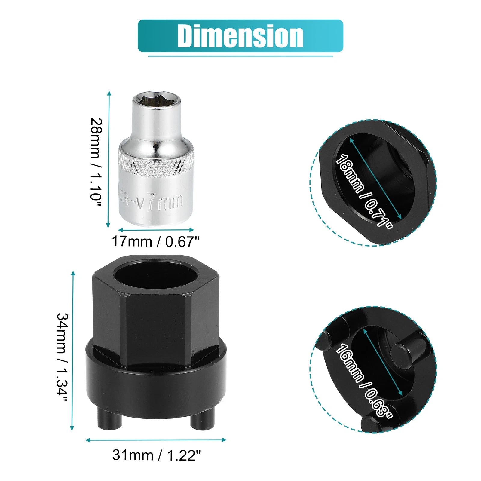 Set of 1 A/C Compressor Clutch Hub Remover Tool 7mm for Mercedes Benz 5SEL12
