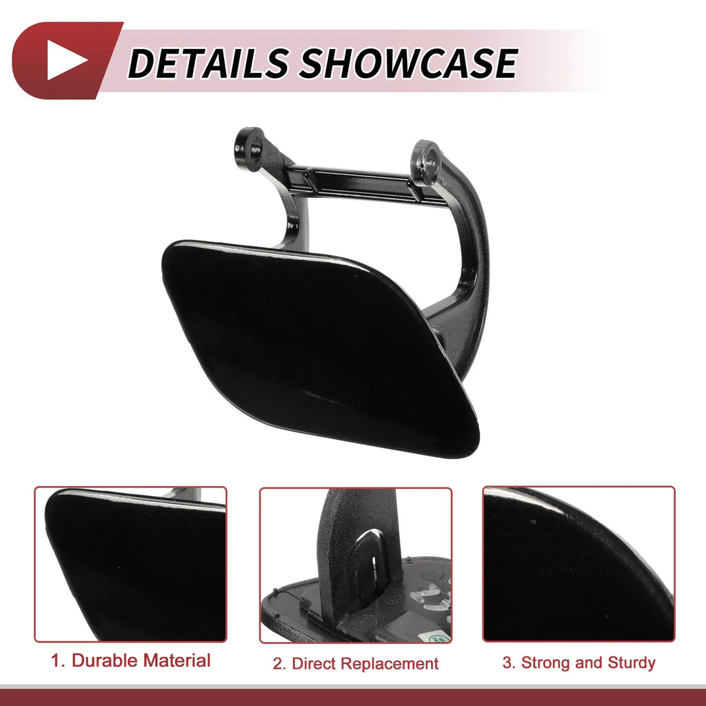 Front Right Washer Nozzle Cover Cap No. 51117210882 for BMW 740i (2011–2015) Black