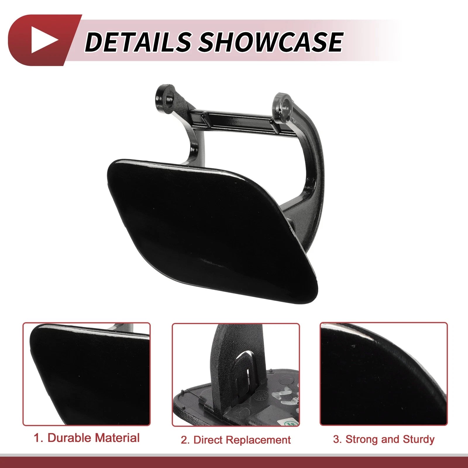 Front Right Washer Nozzle Cover Cap No. 51117210882 for BMW 740i (2011–2015) Black