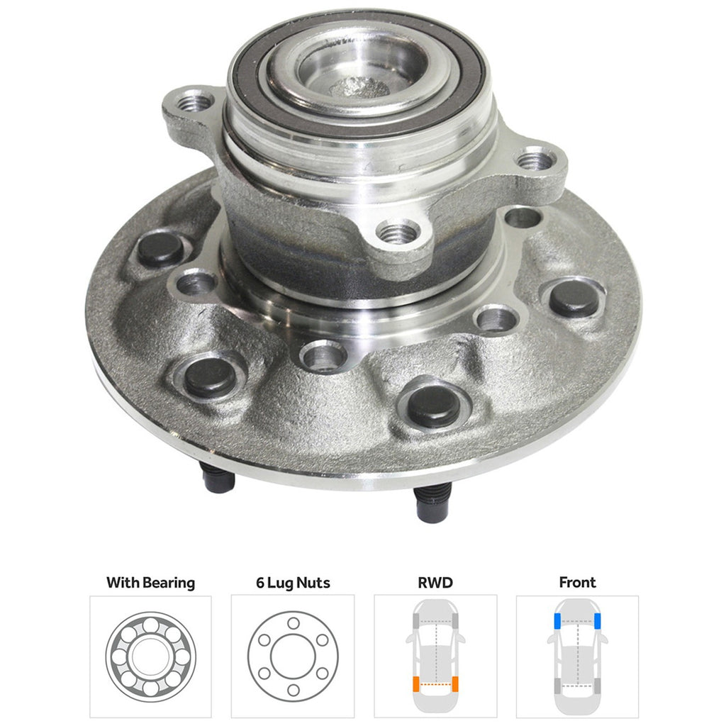 Wheel Hub for Chevrolet Colorado (2009–2012) Front Left/Right with Bearing RWD
