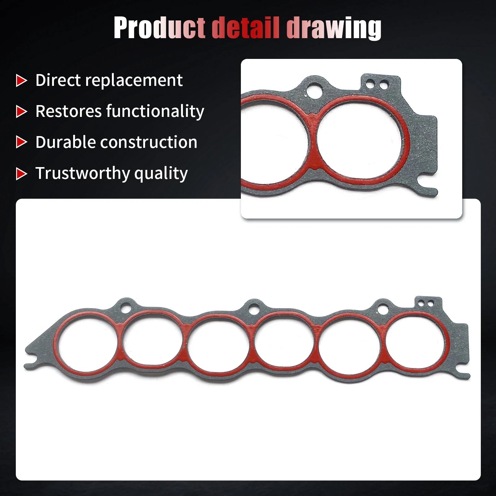 Set of 4 Intake Manifold Gaskets for Nissan Altima Maxima Murano Quest (2002–2009)