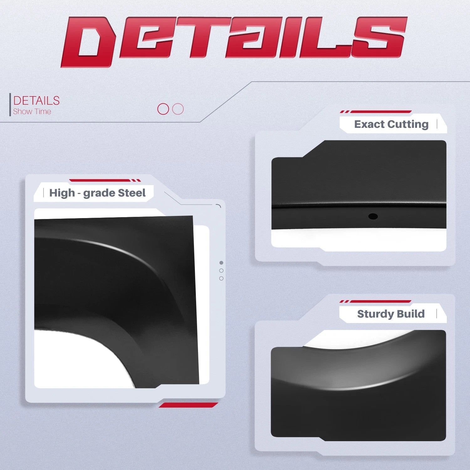 Set of 2 Wheel Arch Repair Panels for GMC Sierra 2007–2013