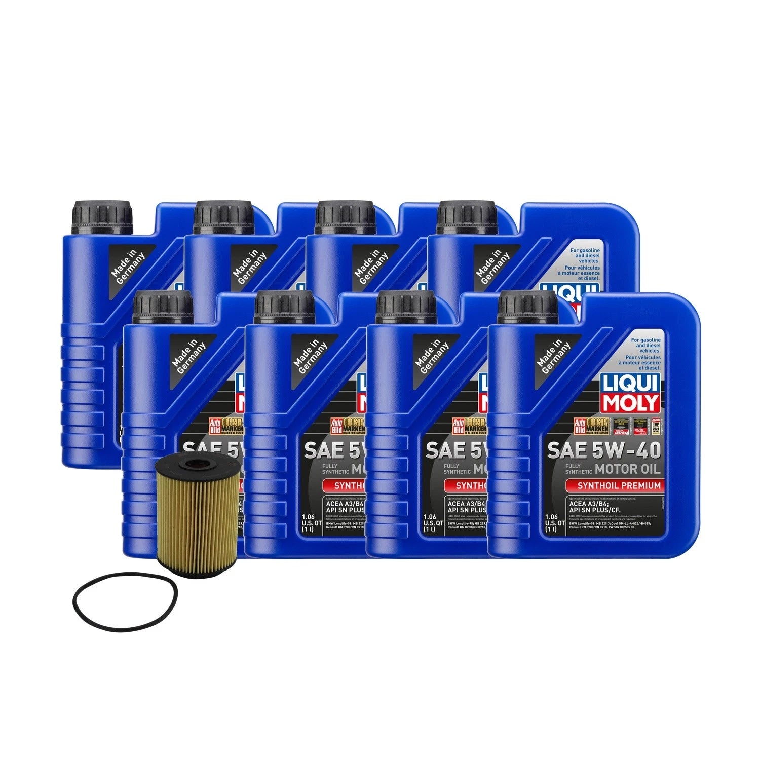 Oil Change Kit for Audi V8 4.2L (2003–2009) - 8L Liqui Moly Synthoil 5W-40