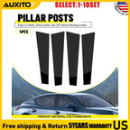 Gloss Black Window Pillar Post Trim Cover for Porsche Panamera (2009–2016) 4-40X