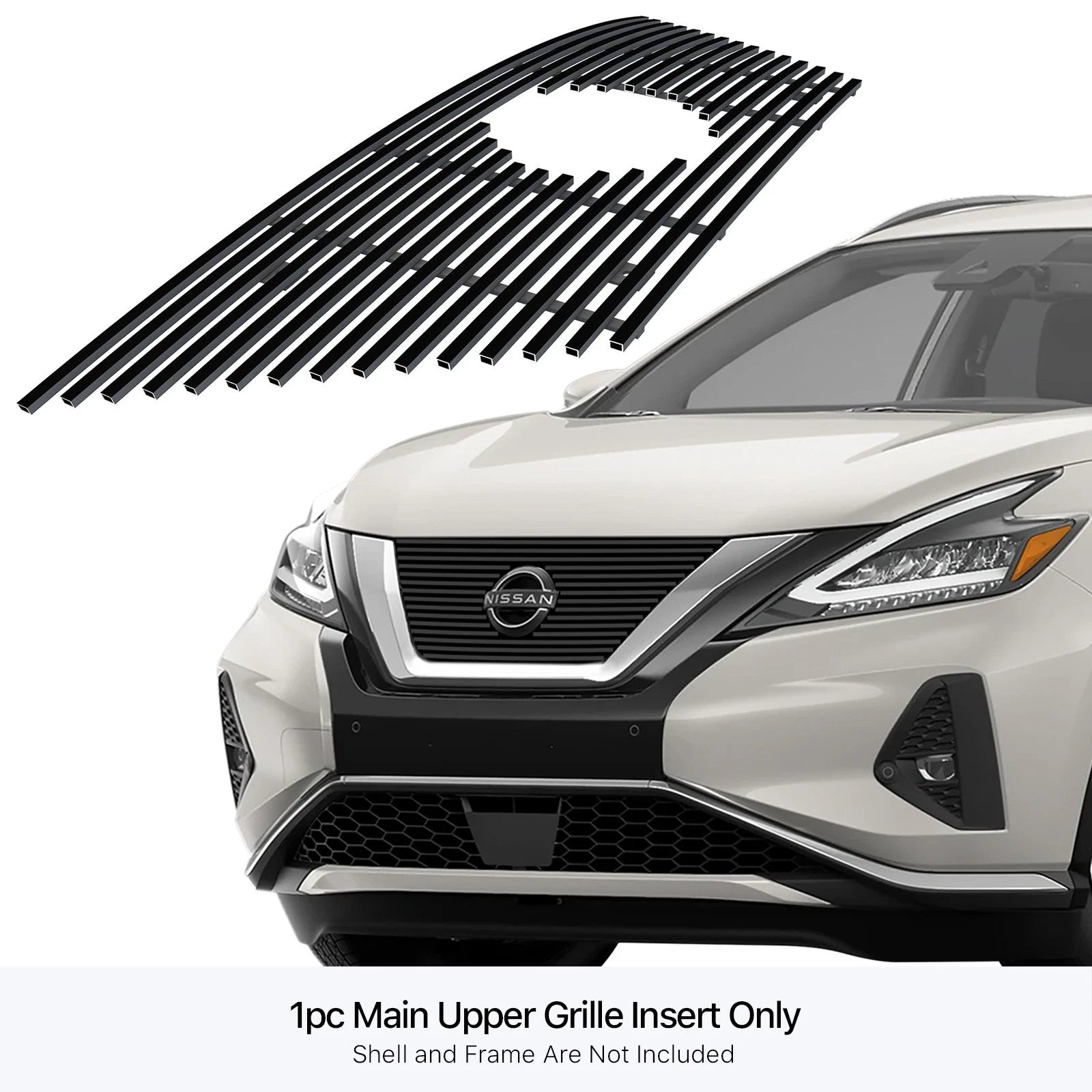 Stainless Black Billet Grille Insert for Nissan Murano (2019-2024)