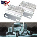 White 12-LED Truck Trailer Side Marker Lights for Commercial Vehicles (—)