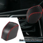 Auto Gear Shifting Knob Cover for Lexus NX250 2022-2023 Black Red Stitching