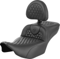 SADDLEMEN Roadsofa Extended Reach Seat with Backrest for FLTR/FLHX (2008–2023)