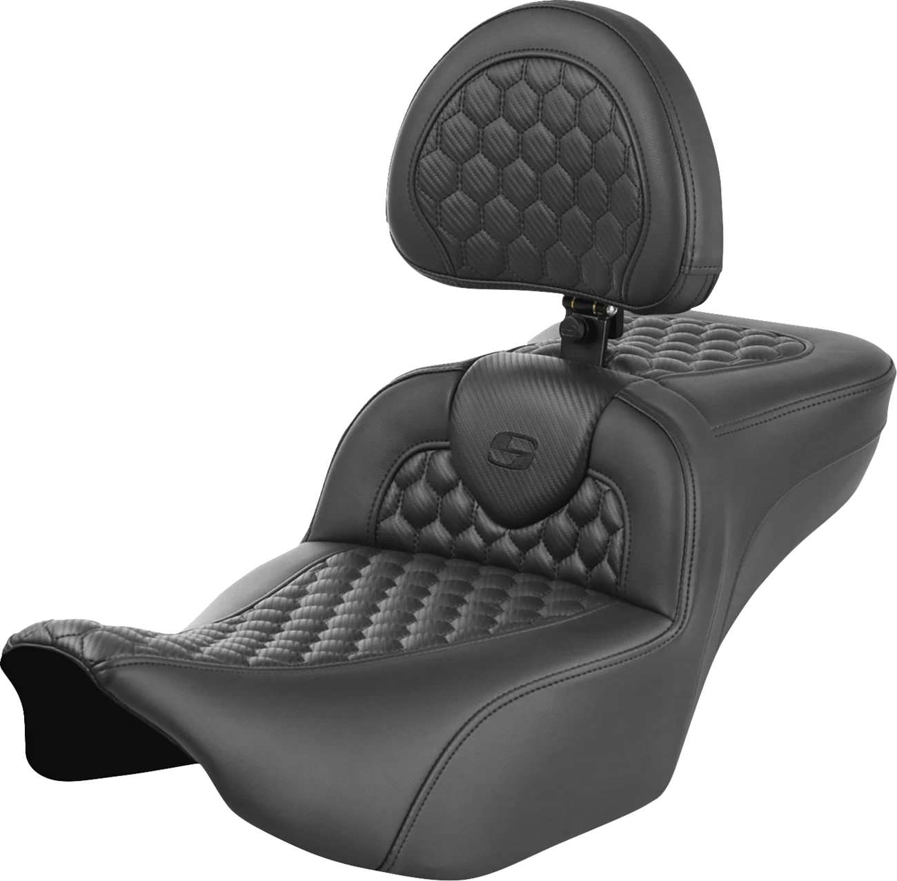 SADDLEMEN Roadsofa Extended Reach Seat with Backrest for FLTR/FLHX (2008–2023)