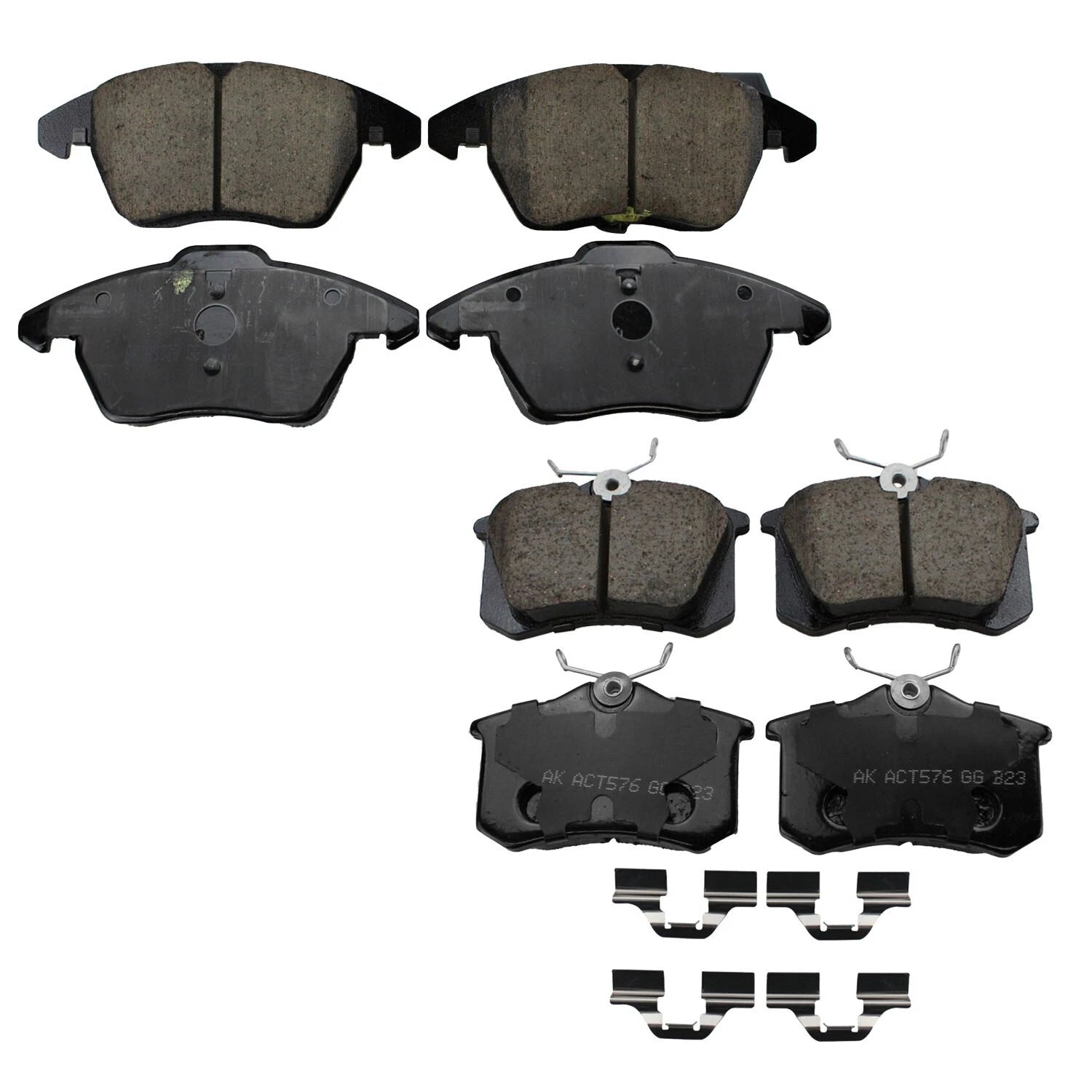 Akebono Euro Ceramic Brake Pad Kit for Audi A3 TDI, VW Golf, Jetta (2010–2013)