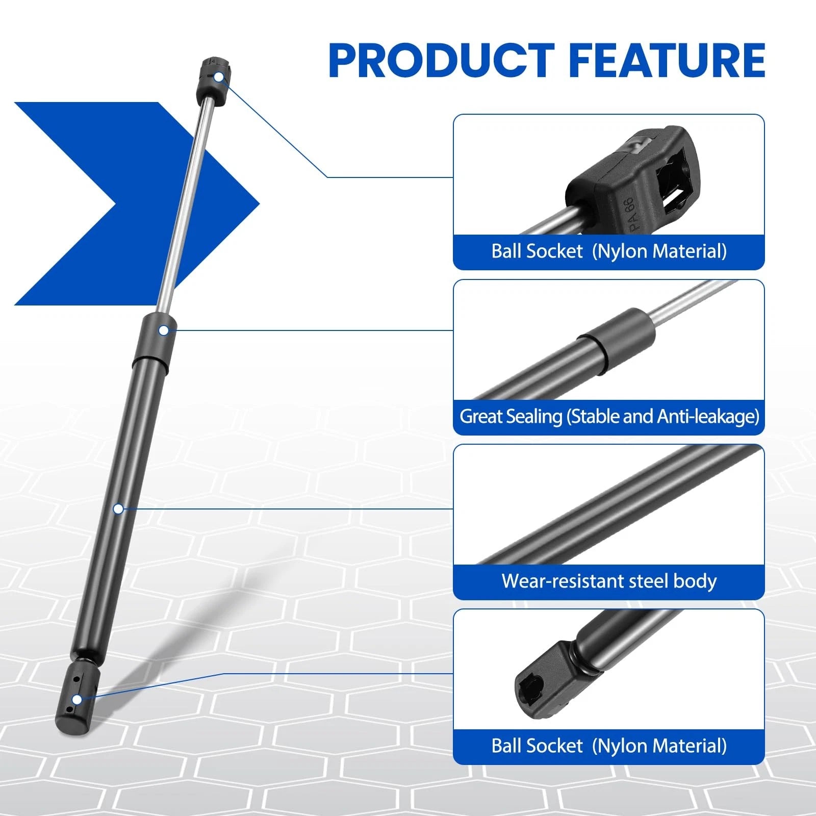 2X Front Hood Lift Supports Gas Struts for Mercedes Benz C Class (2015–2021)