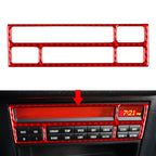 Carbon Fiber Red CD Button Panel Trim for BMW 3 Series E36 (1991–1999)