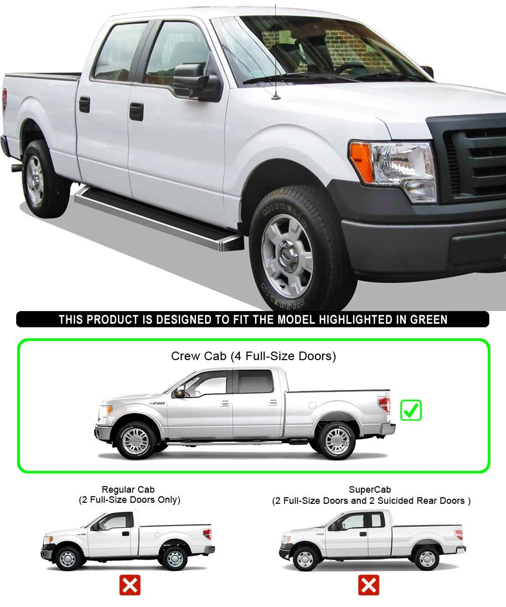 iBoard Running Boards for Ford F150 SuperCrew Cab (2009-2014)