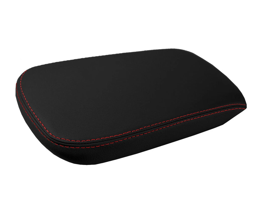 Console Lid Pull Over Cover Leather for Chrysler 200 (2011–2014) Red Stitch