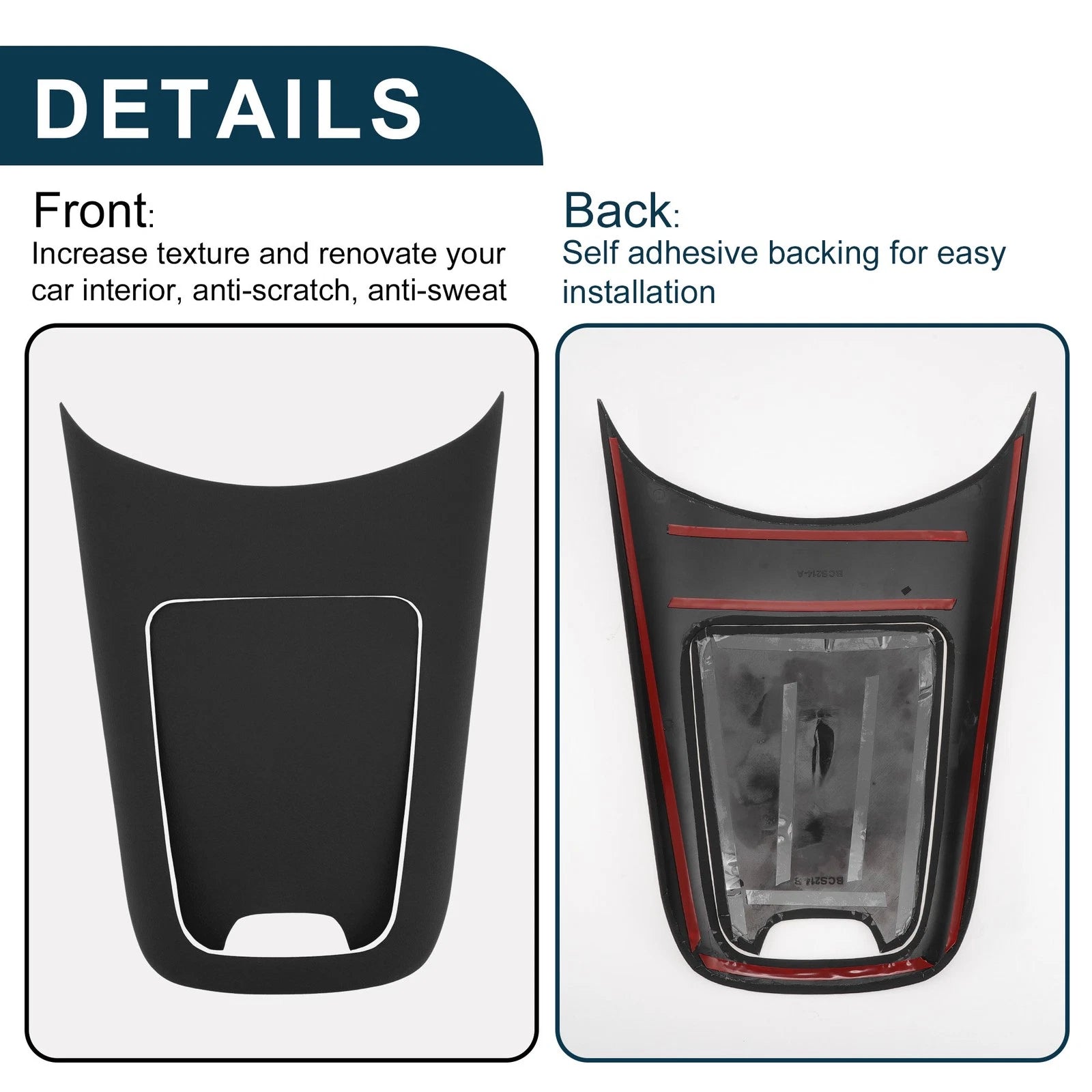 Center Console Panel Sticker for Mercedes-Benz E-Class (2024) Black Set