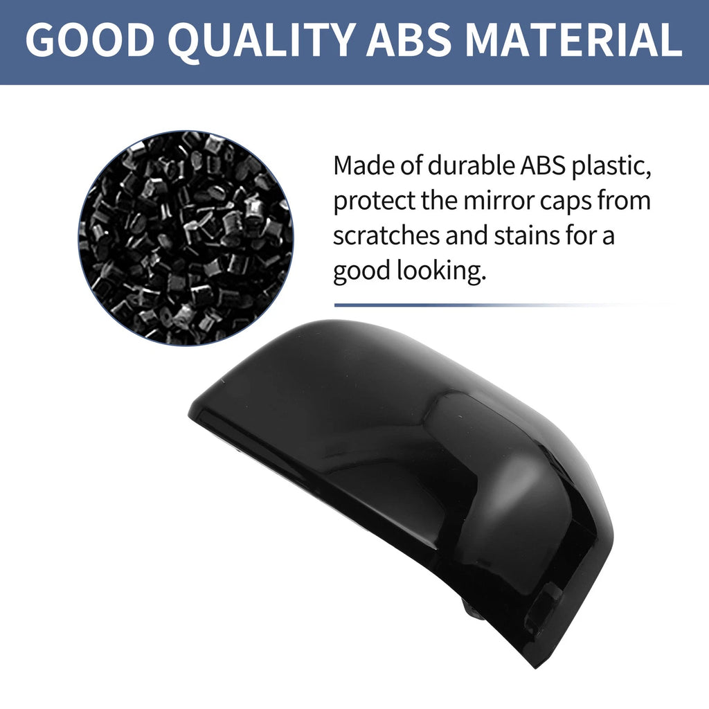 Pair of Mirror Cover Cap for Ford F-150 (2015–2020) FL3Z-17D743-BA Glossy Black
