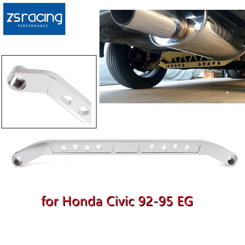 Silver Billet Rear Lower Subframe Tie Bar for Honda Civic EG (1992–1995)