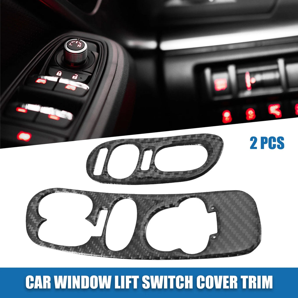 Set of 2 Car Window Lift Switch Covers for Chevy Corvette C5 (1998–2004)