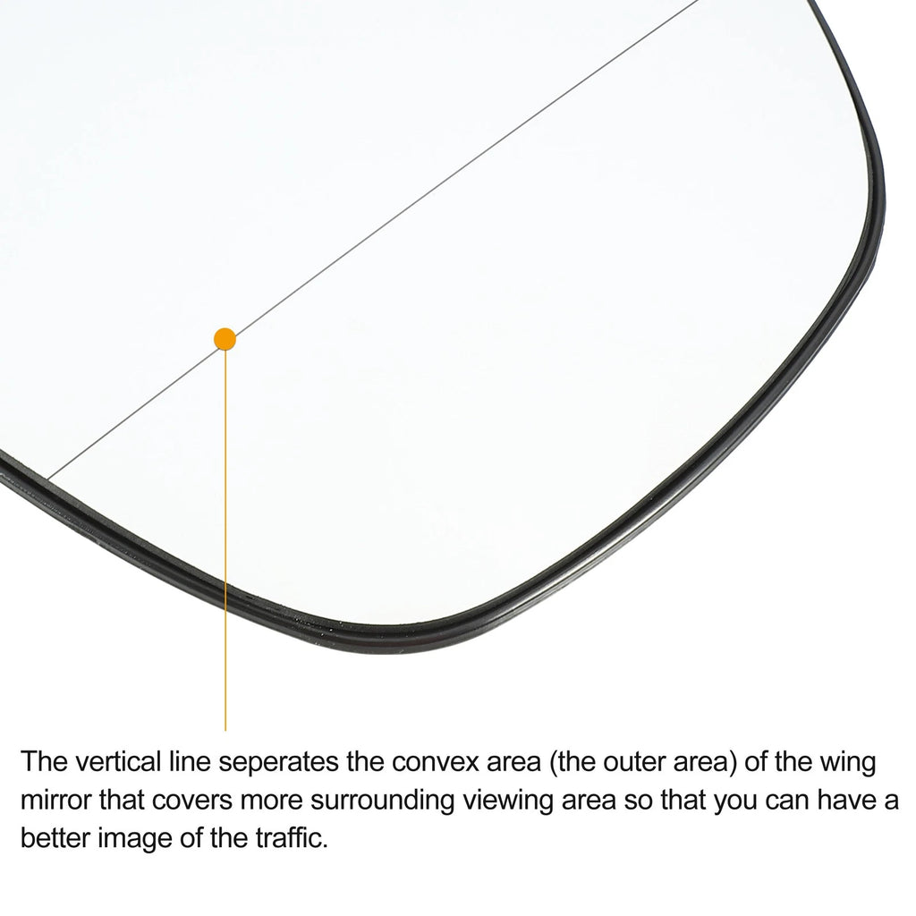 1 Pair Car Mirror Glass for BMW X5 X6 (2007–2013) No. 51167174980/51167174979