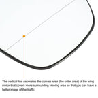 1 Pair Car Mirror Glass for BMW X5 X6 (2007–2013) No. 51167174980/51167174979