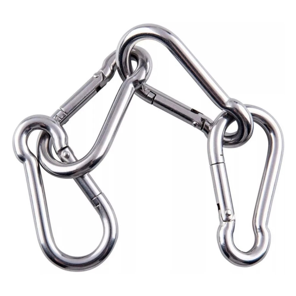 Set of 4 Spring Snap Hook Carabiner Clips for Automotive Use