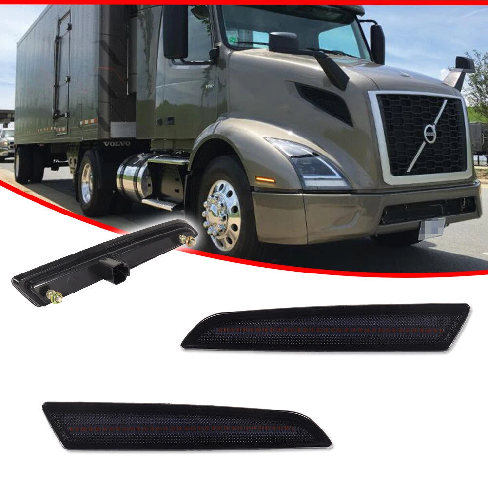 Amber LED Front Side Marker Lights for Volvo VNL VNR (2018–2024)