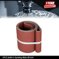 Set of 5 Sanding Belts 6x48 in 80 Grit for Belt Sander
