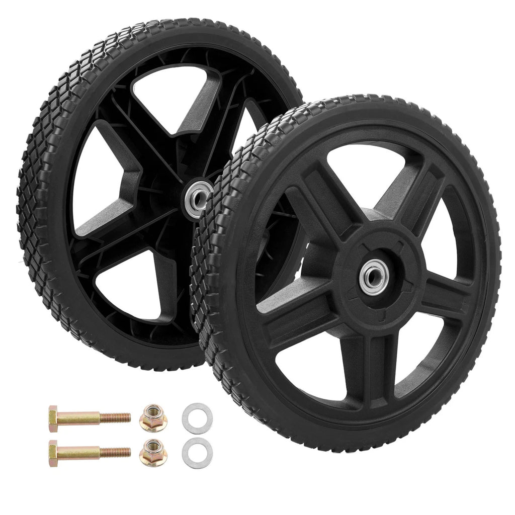 2X 12" Plastic Wheels for Craftsman Mower 