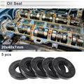 Set of 5 Oil Seal Rotary Shaft Seal 20x40x7mm Nitrile Rubber