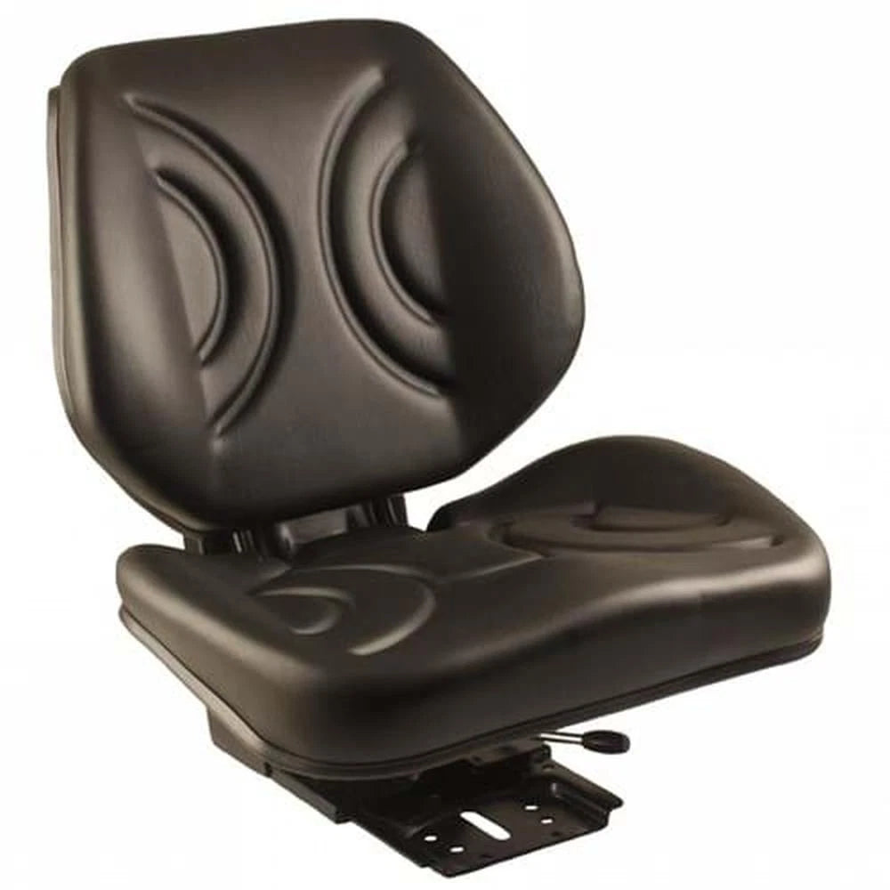 Low Back Seat for Hesston-Fiat (S8302165) Black Vinyl Mechanical Suspension