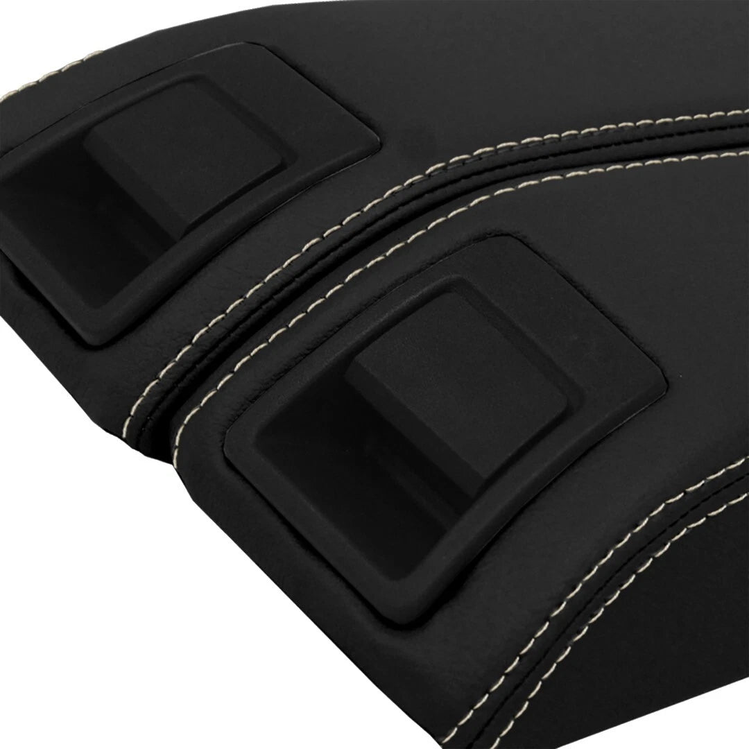 Leather Synthetic Console Armrest Cover for Lincoln MKX (2011–2015) Beige Stitch