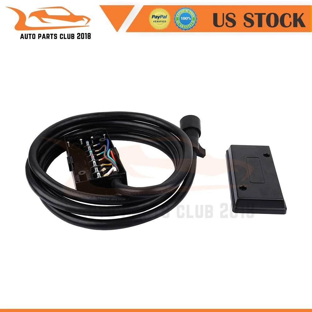 7-Way Trailer Cord Wire Harness for RV (12Ft)