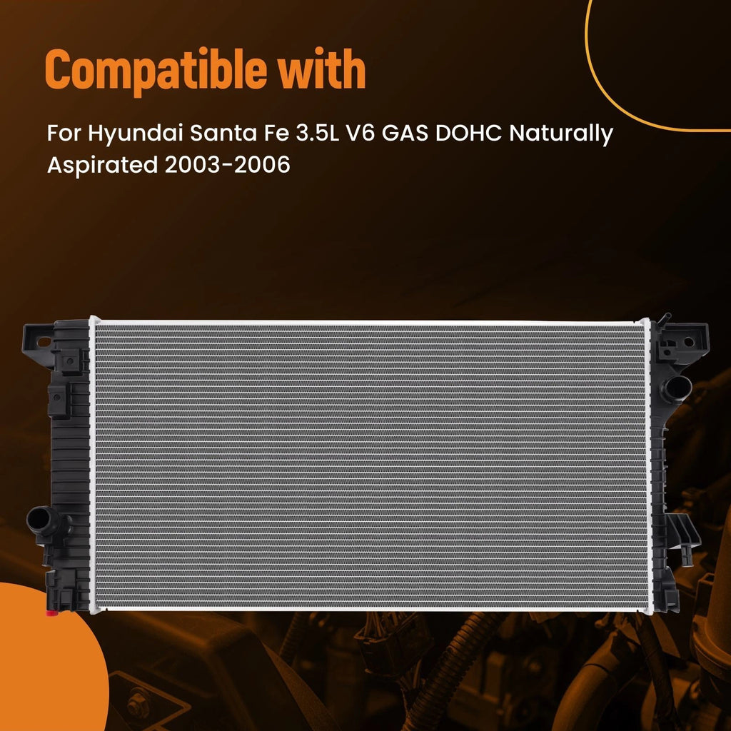 Aluminum Engine Radiator Assembly for Hyundai Santa Fe (2003–2006)