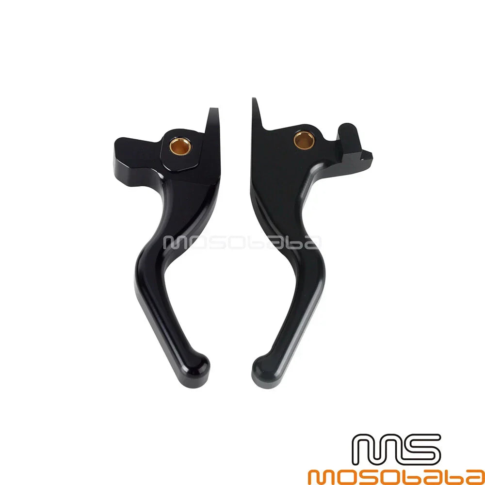 3 Finger 5.9" Black Brake & Clutch Levers for Harley Softail Fat Boy