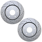 Set of 2 Front Drilled 302mm Brake Rotors for Chrysler Dodge Ram VW