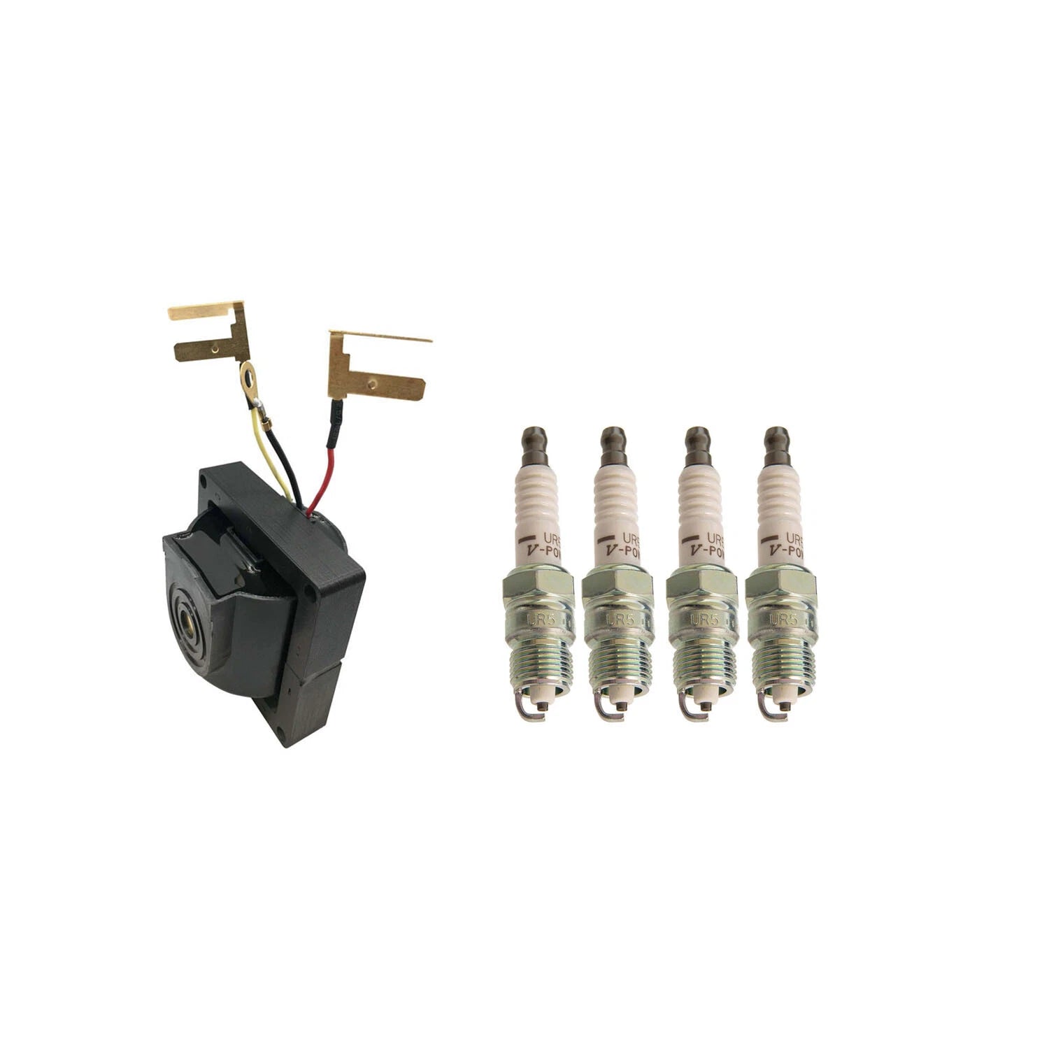 Set of 4 Hitachi Ignition Coils & NGK Spark Plugs for Astre Monza (1983–1984)
